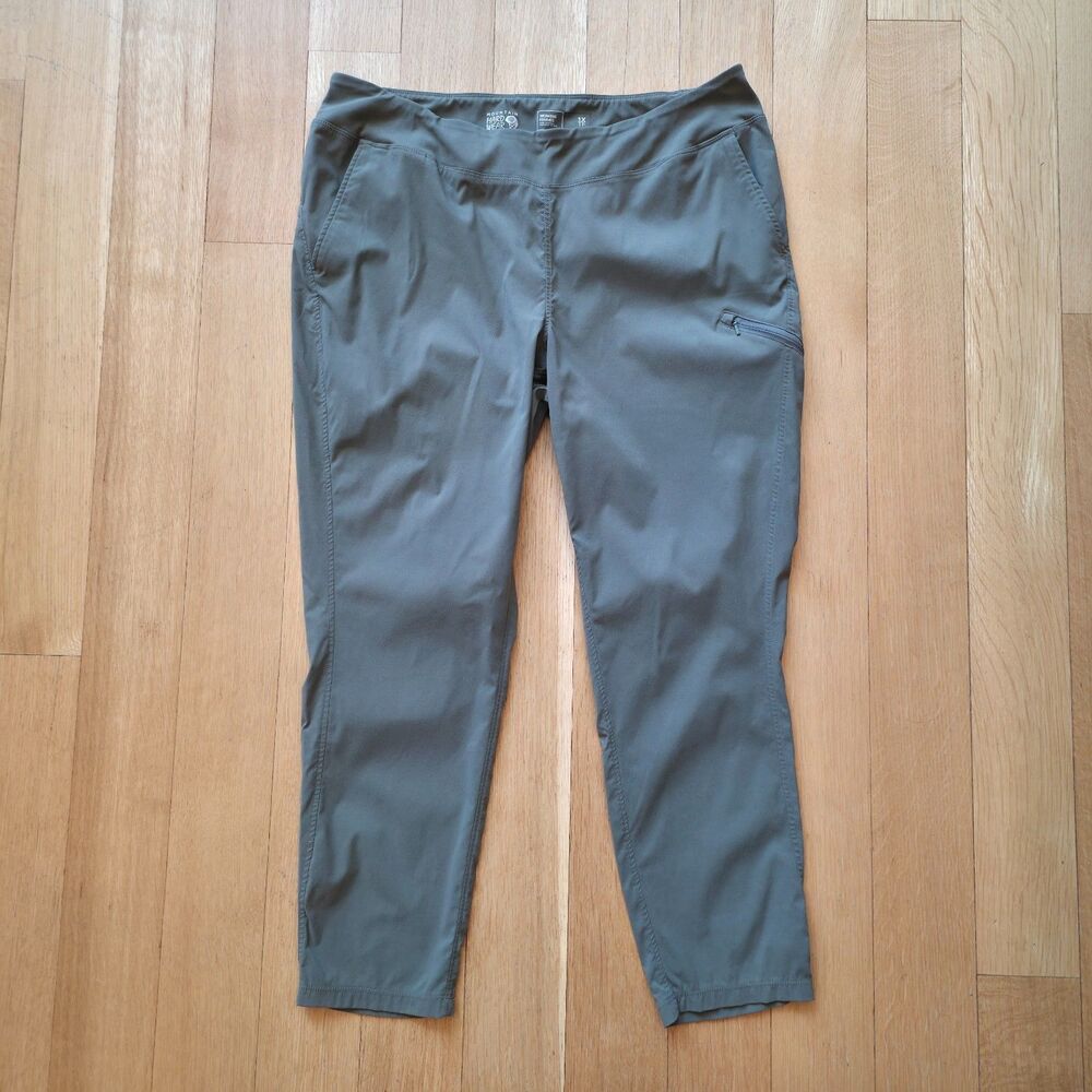 MOUNTAIN HARDWEAR Dynama Lightweight Stretch Hiking Pants Khaki Olive Green 1X